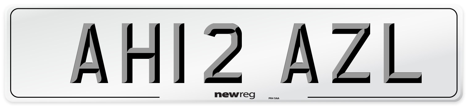 AH12 AZL Number Plate from New Reg